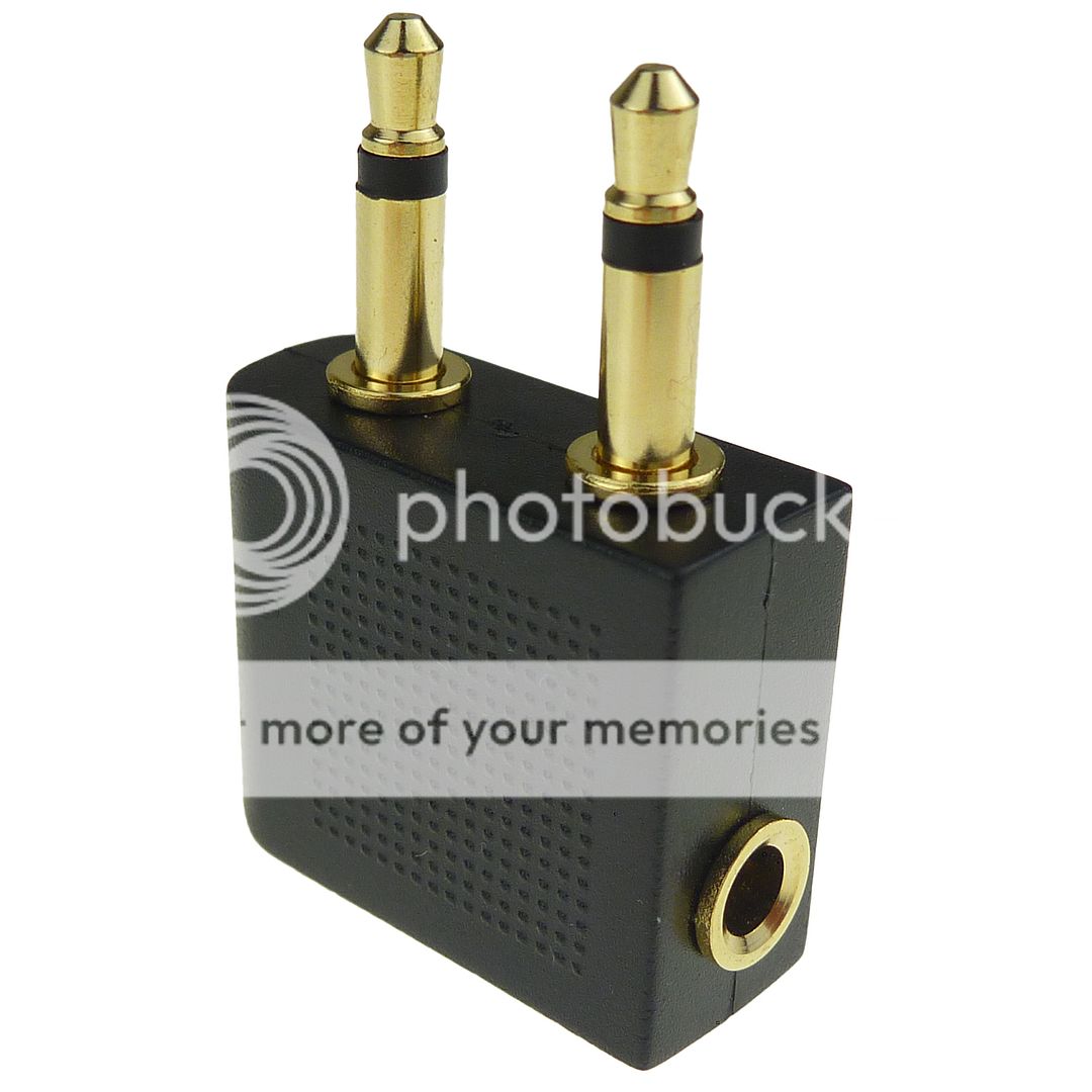 Plane Travel Adapter 3.5mm Headphones Airplane Converter Airline Audio